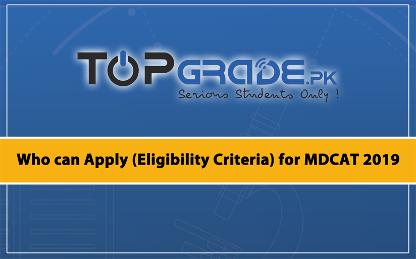 Who can Apply for MDCAT 2019