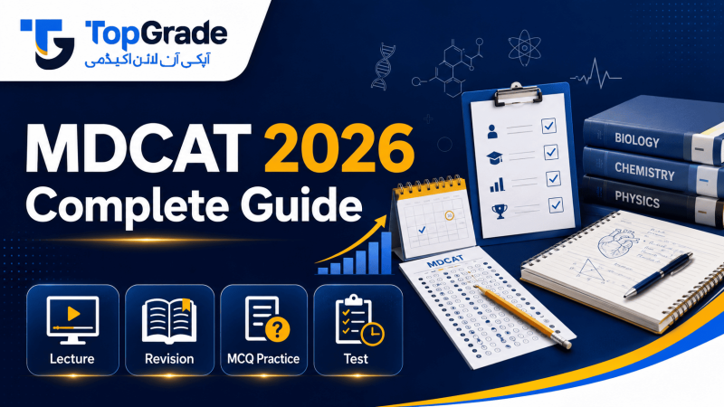 MDCAT 2026 complete guide: test format, syllabus, eligibility, aggregate calculator, NUMS vs PMDC comparison & preparation. All in one place.